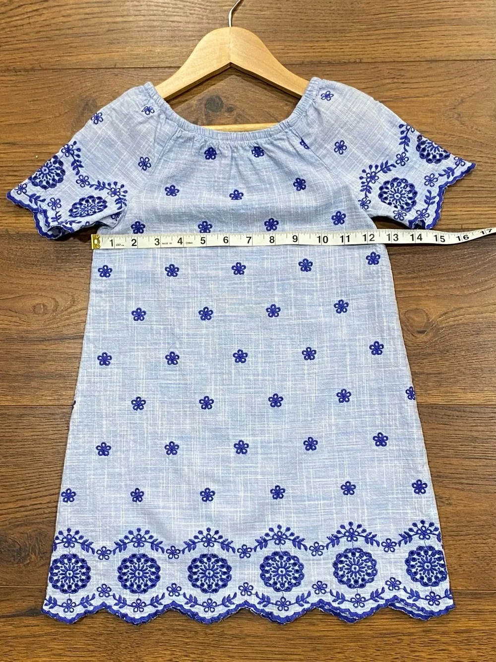 Gymboree Girls ‘Bon Voyage’ Blue Eyelet Dress, Shoes and Modesty Shorts Size 6